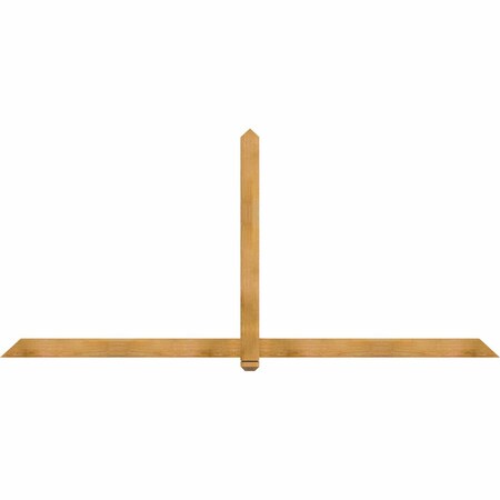 Ekena Millwork Eugene Rough Sawn Timber Gable Bracket, Western Red Cedar, 108"W x 49"H x 2"D x 4"F, 11/12 Pitch GBW108X49X0204EUG00RWR